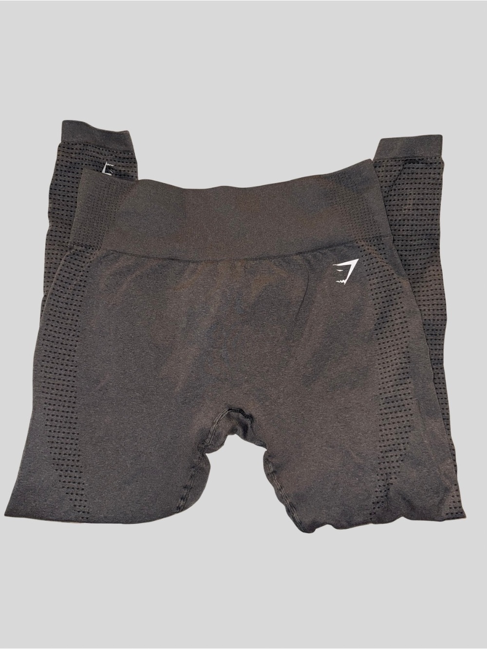 Gymshark Black Seamless High-Rise Training Shorts with Perforated Panels